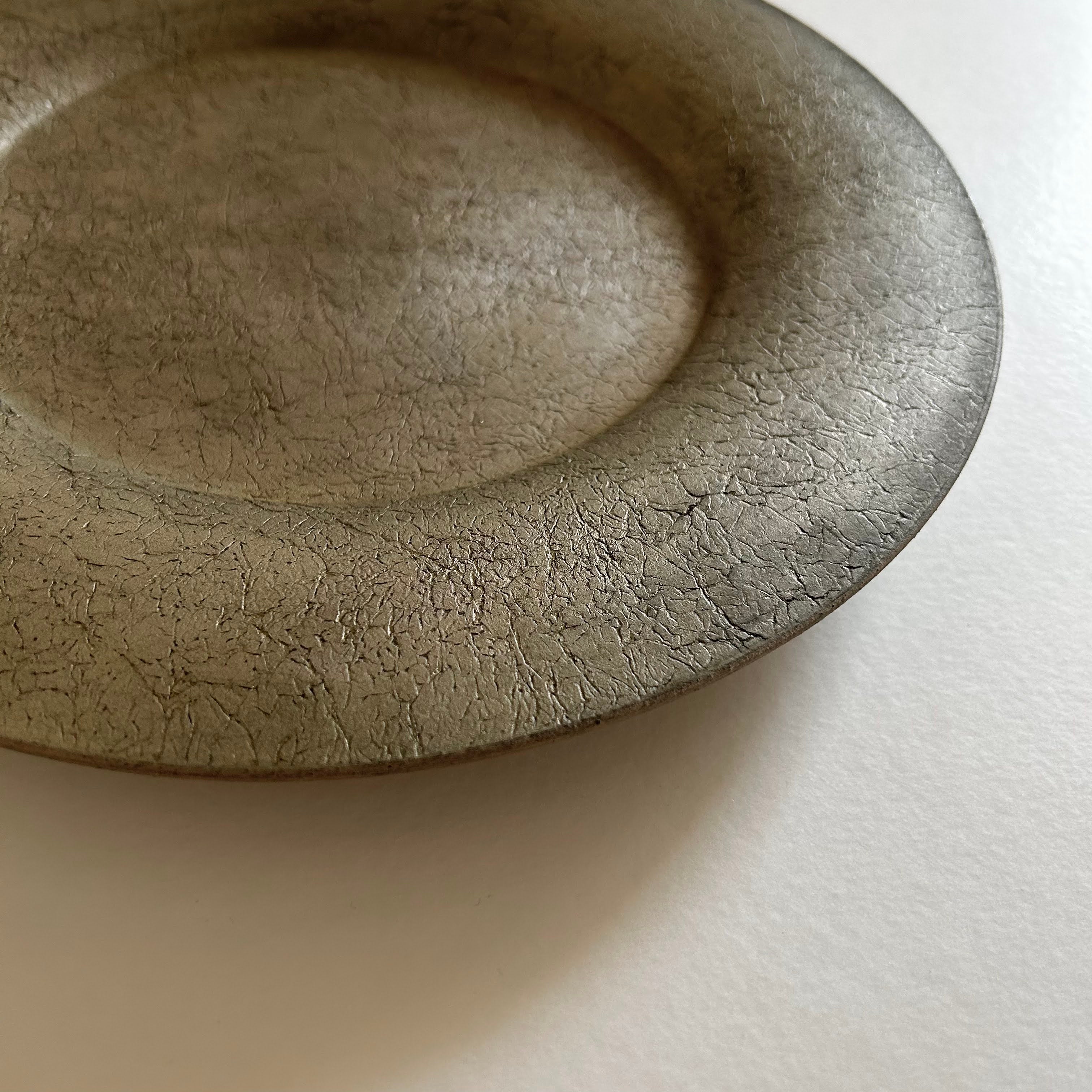 瀬川辰馬　硫化銀彩　ハードクラック　リム皿 瀬川辰馬 硫化銀彩 ハードクラック リム皿